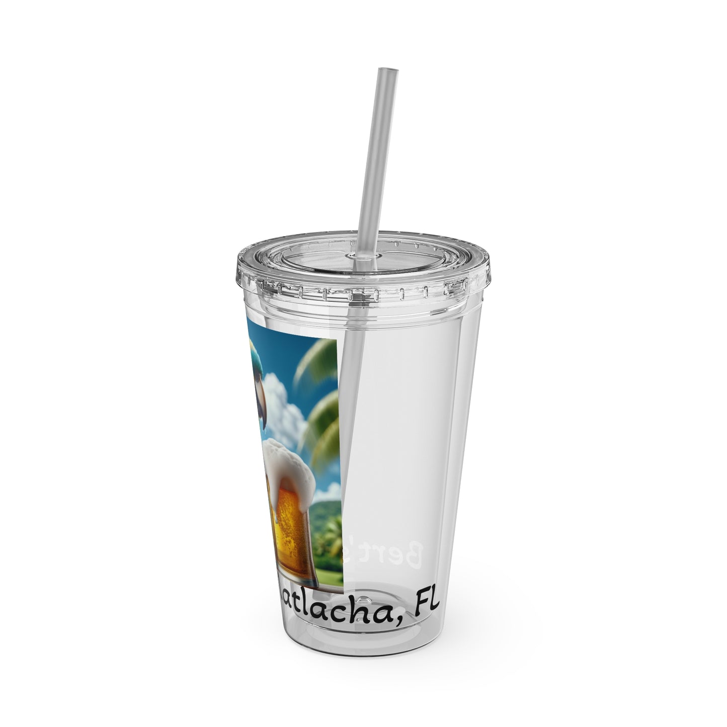 Sunsplash Tumbler with Straw, 16oz (ship only )