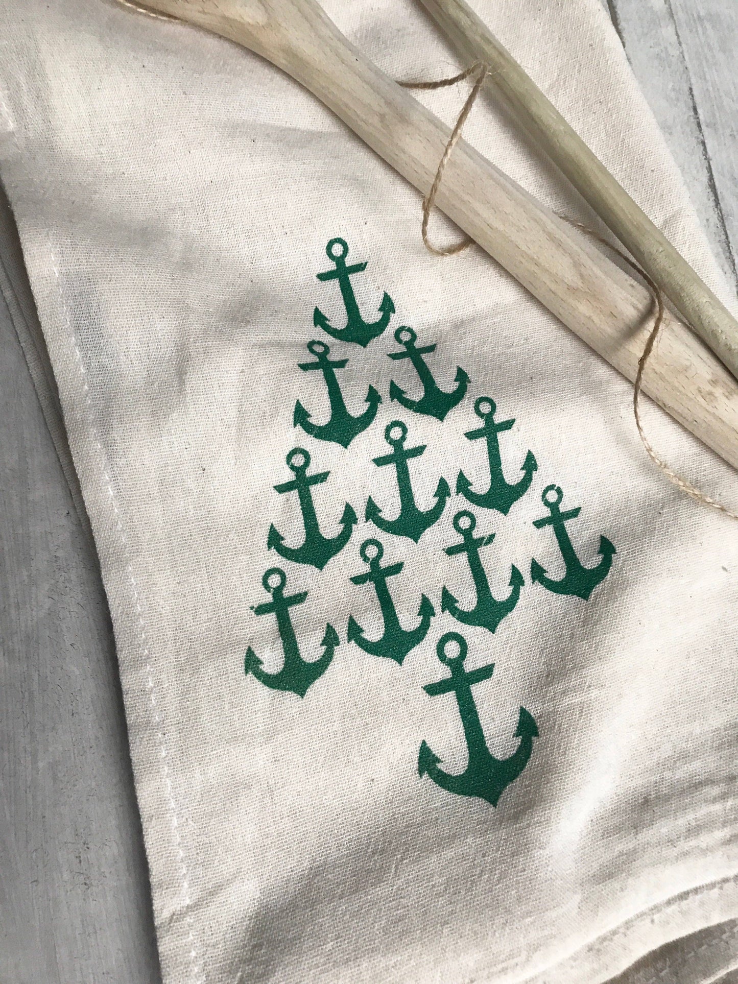 Anchor Christmas Tree Tea Towel