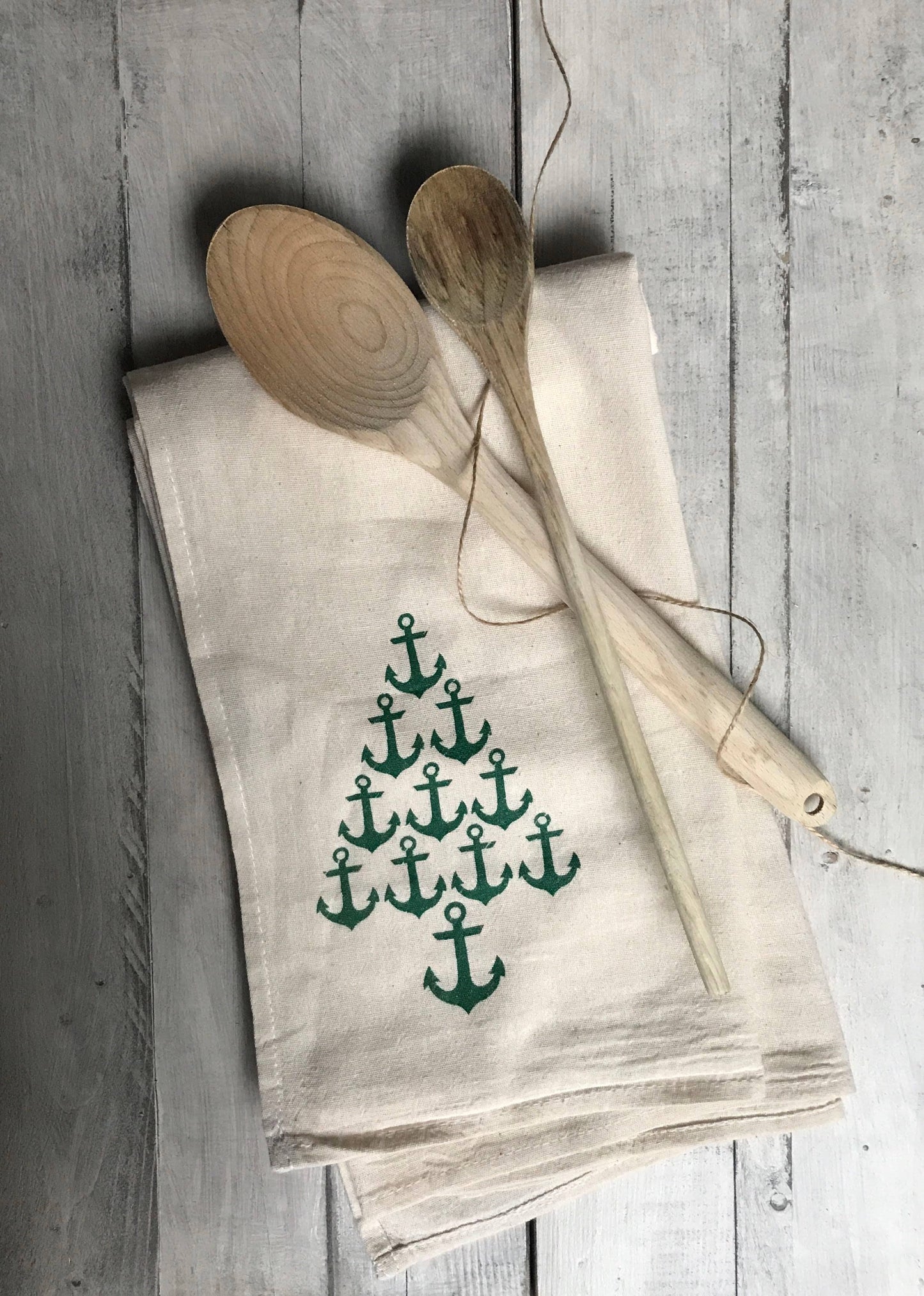 Anchor Christmas Tree Tea Towel