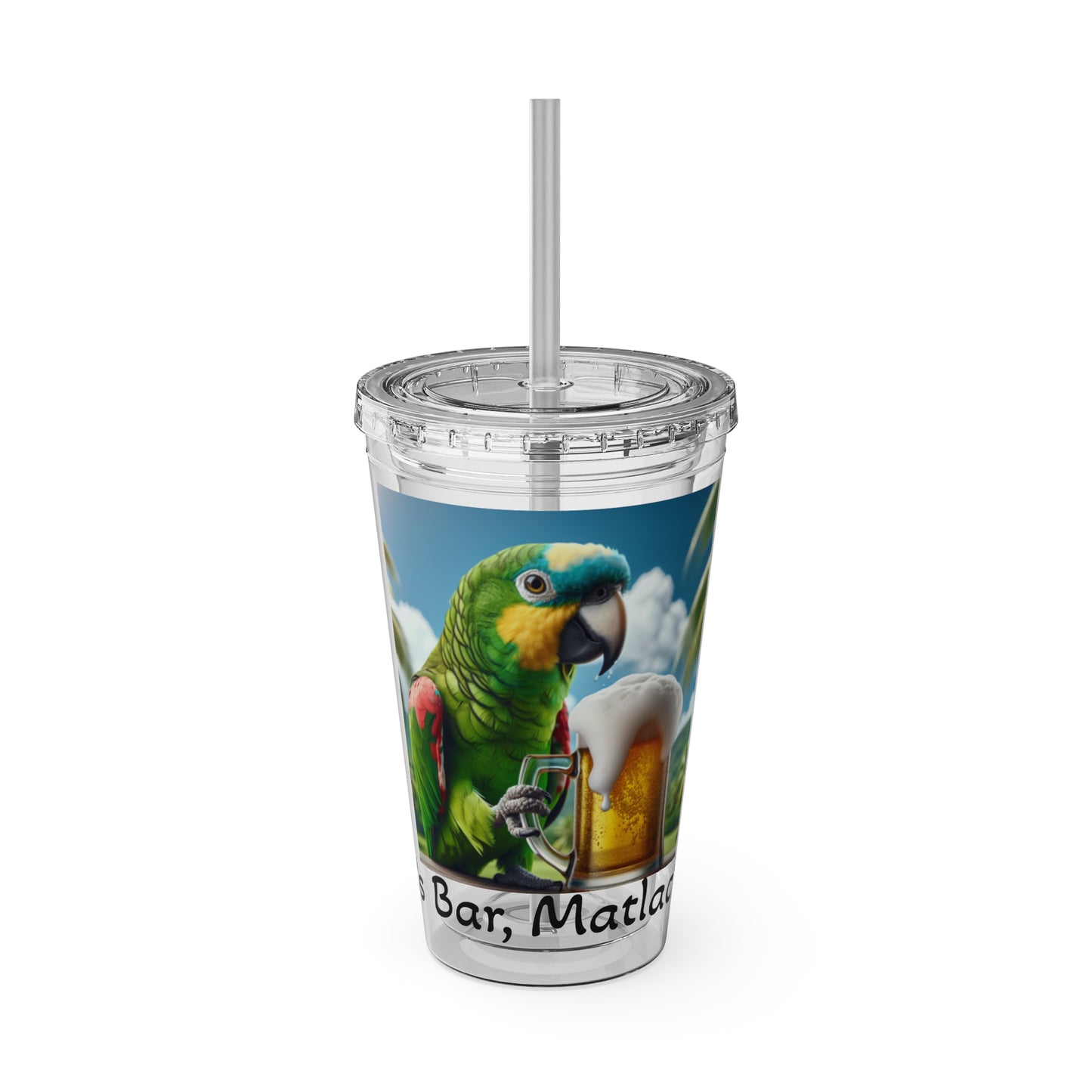 Sunsplash Tumbler with Straw, 16oz (ship only )