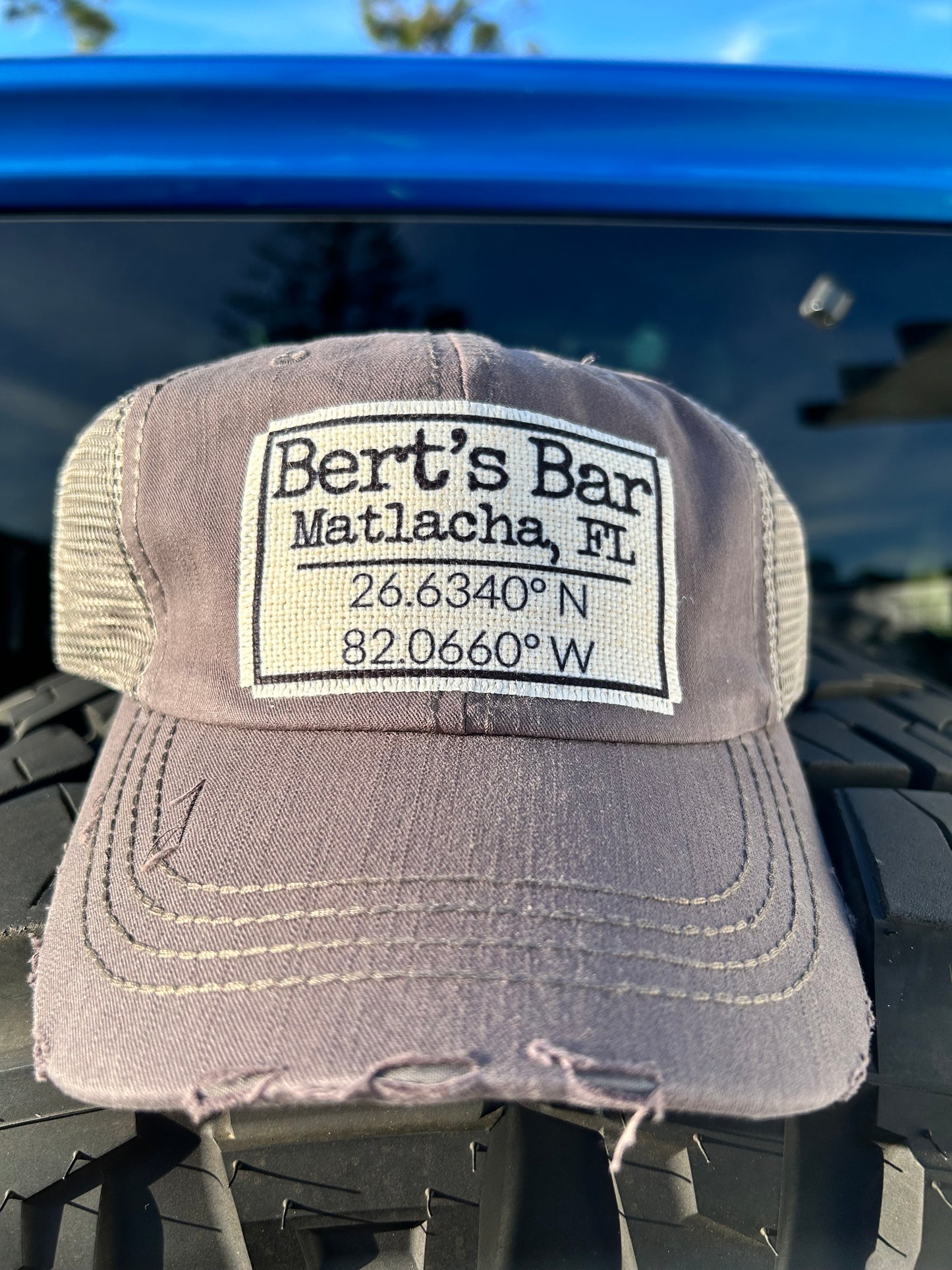 BERTS NEW LATITUDE / LONGITUDE HATS: Gray with Gray Mesh Unisex