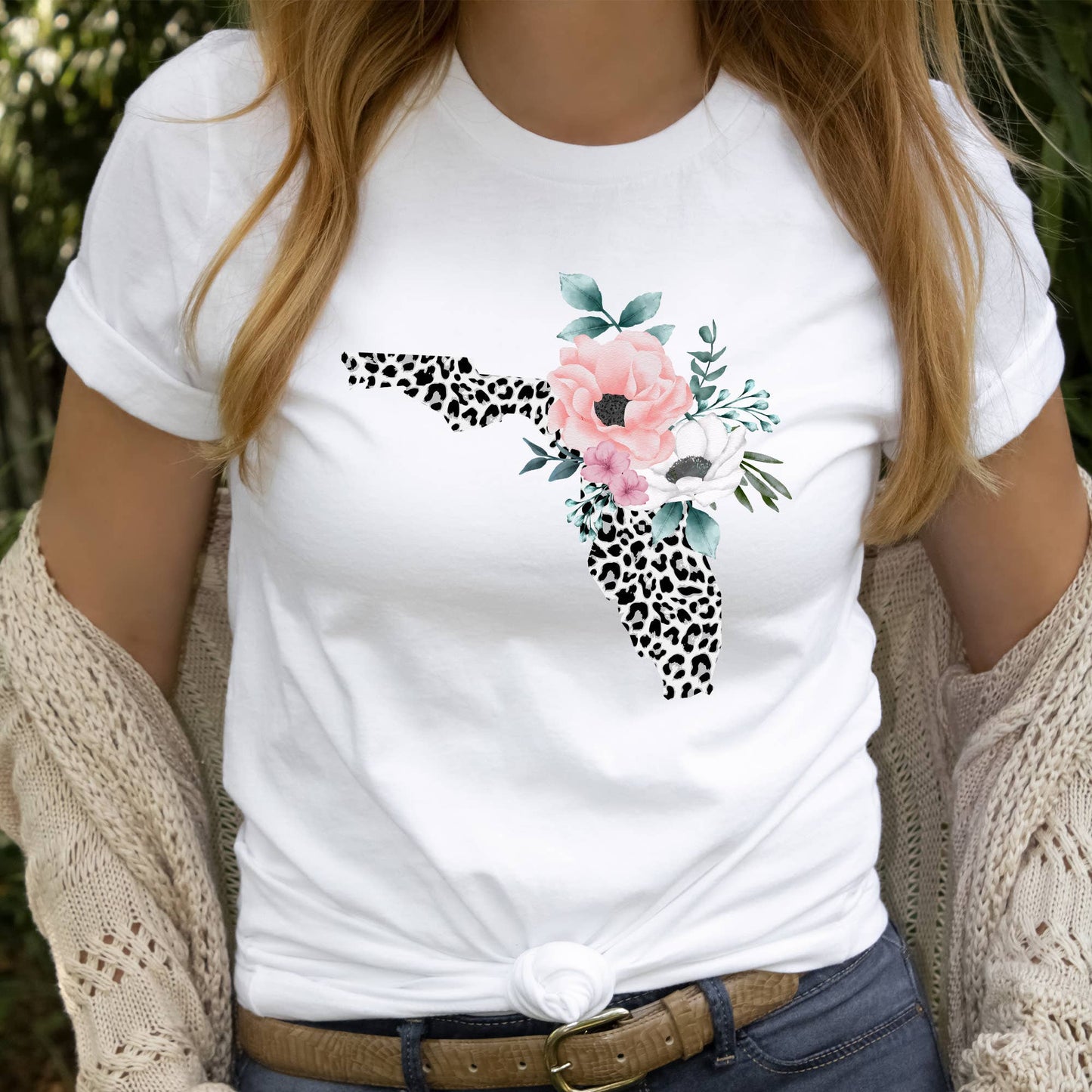 FLORIDA State Leopard Print Floral Shirt
