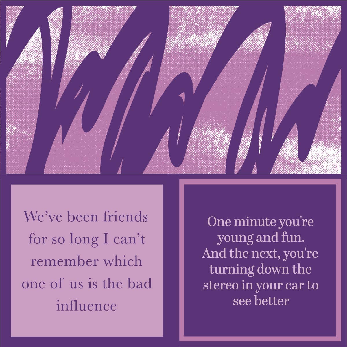 Double Sided Napkin: Young and Fun/Bad Influence