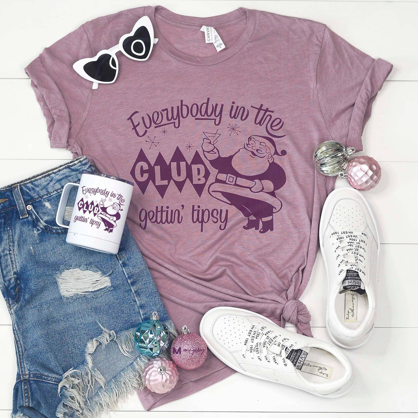 Getting Tipsy Funny Christmas Graphic Shirt
