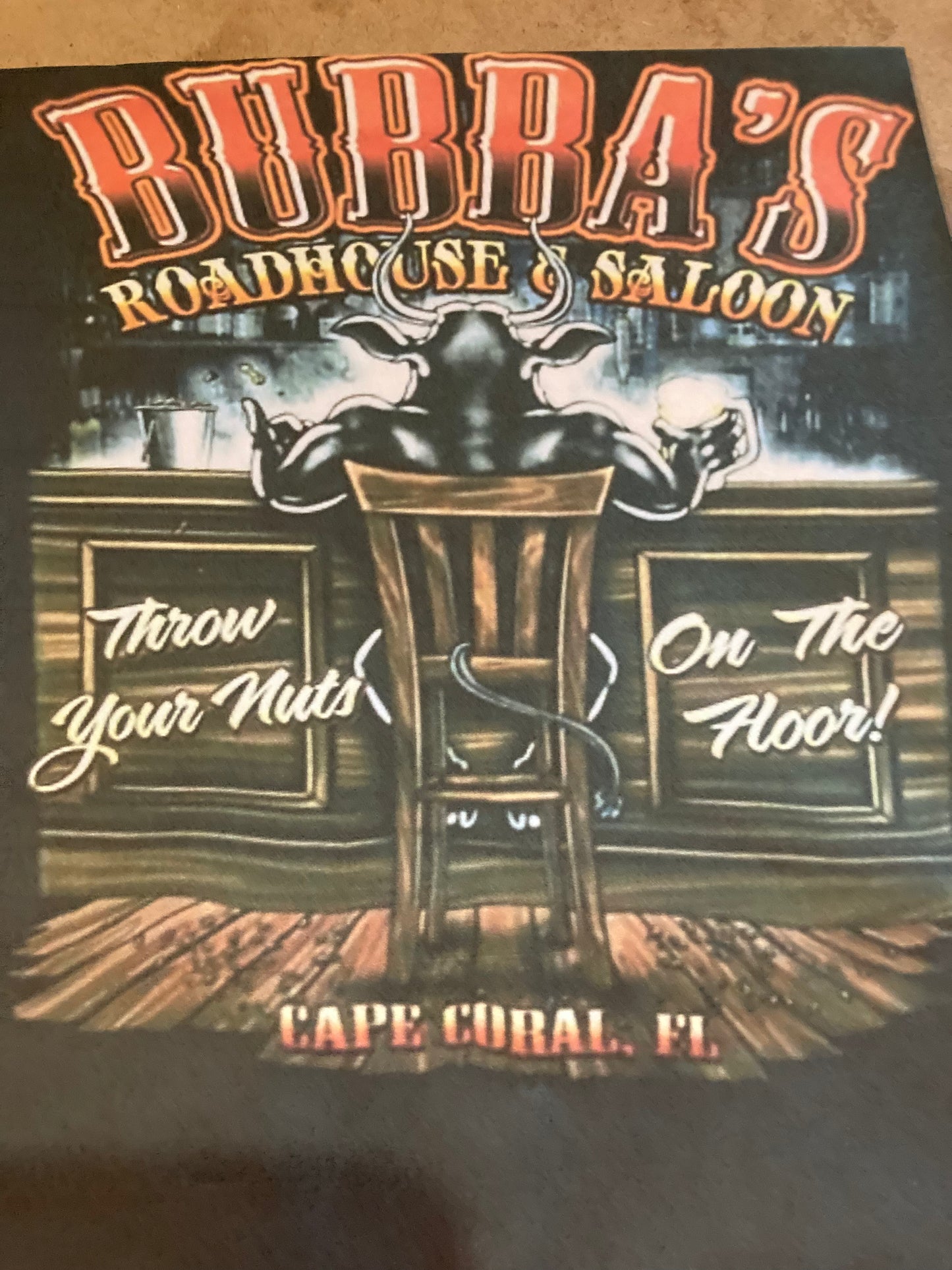 Nuts on the Floor - Bubba’s Roadhouse shirt (Black)