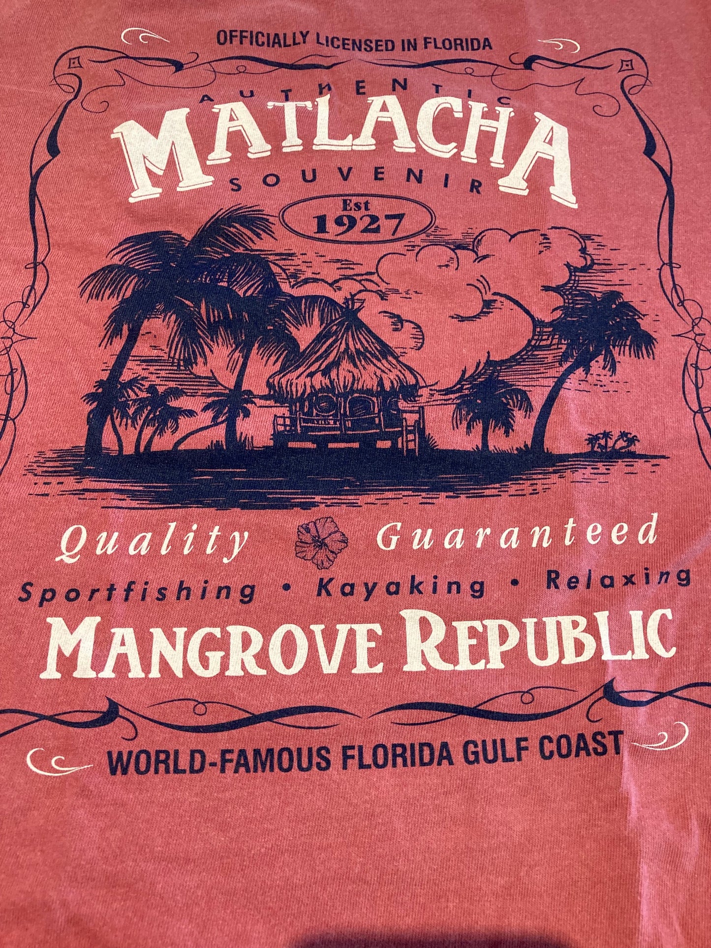 Mangrove Republic Men's Preshrunk Cotton Tee (Brick)