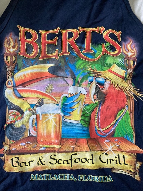 BERT'S BIRDS TANK UNISEX Navy (SM-XL)