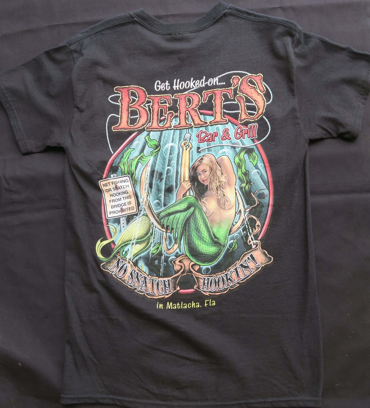 Get Hooked at Berts T-shirt