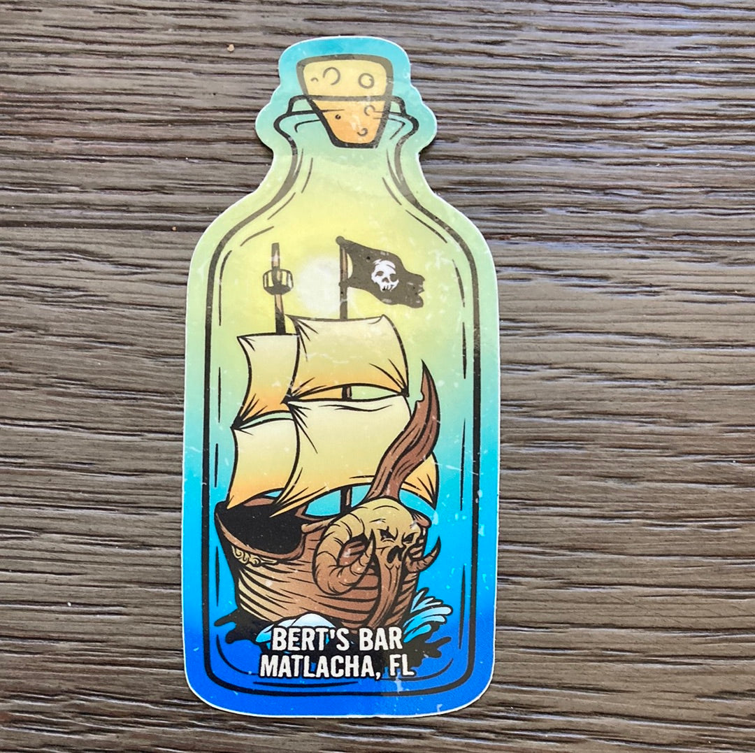 Bert's Bar Stickers - Large (3-4")