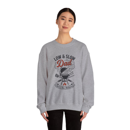 Low & Slow Dad Sweatshirt | Father’s Day BBQ Grilling Shirt, Retro BBQ Graphic