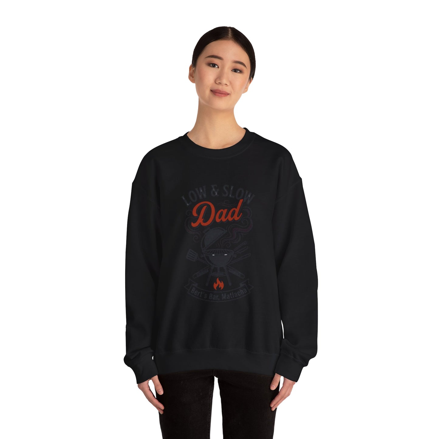 Low & Slow Dad Sweatshirt | Father’s Day BBQ Grilling Shirt, Retro BBQ Graphic