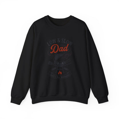 Low & Slow Dad Sweatshirt | Father’s Day BBQ Grilling Shirt, Retro BBQ Graphic