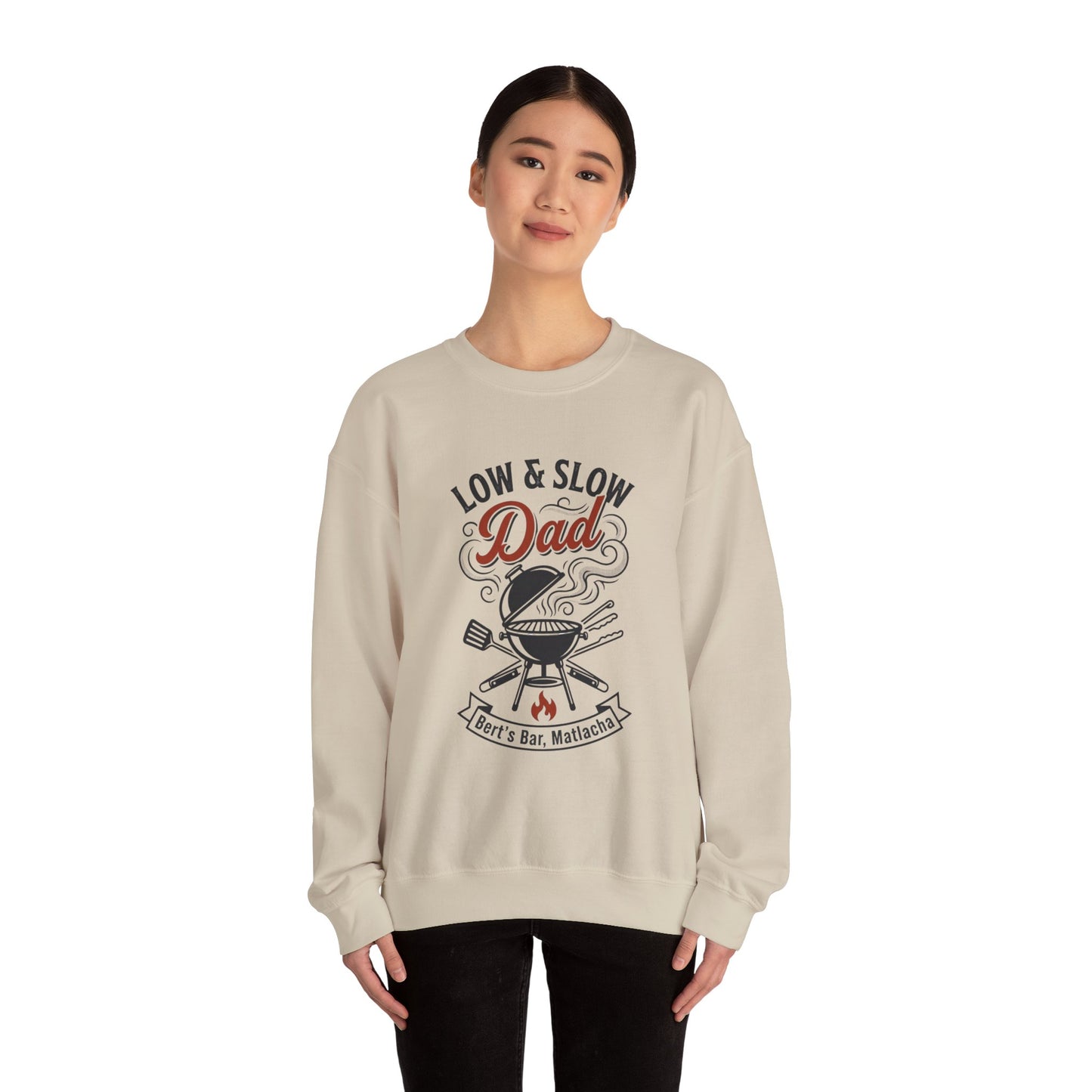 Low & Slow Dad Sweatshirt | Father’s Day BBQ Grilling Shirt, Retro BBQ Graphic