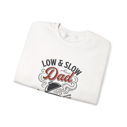 Low & Slow Dad Sweatshirt | Father’s Day BBQ Grilling Shirt, Retro BBQ Graphic