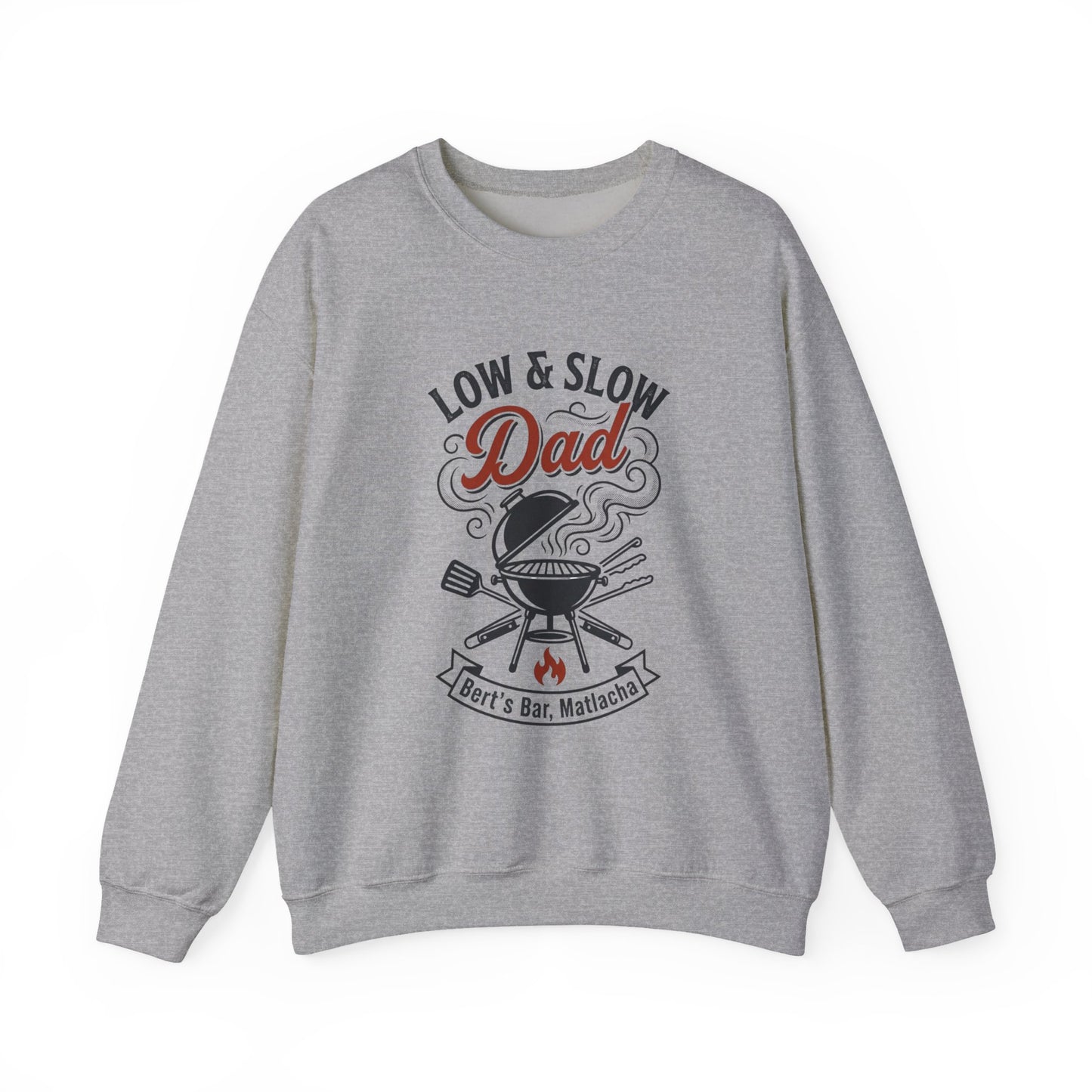 Low & Slow Dad Sweatshirt | Father’s Day BBQ Grilling Shirt, Retro BBQ Graphic