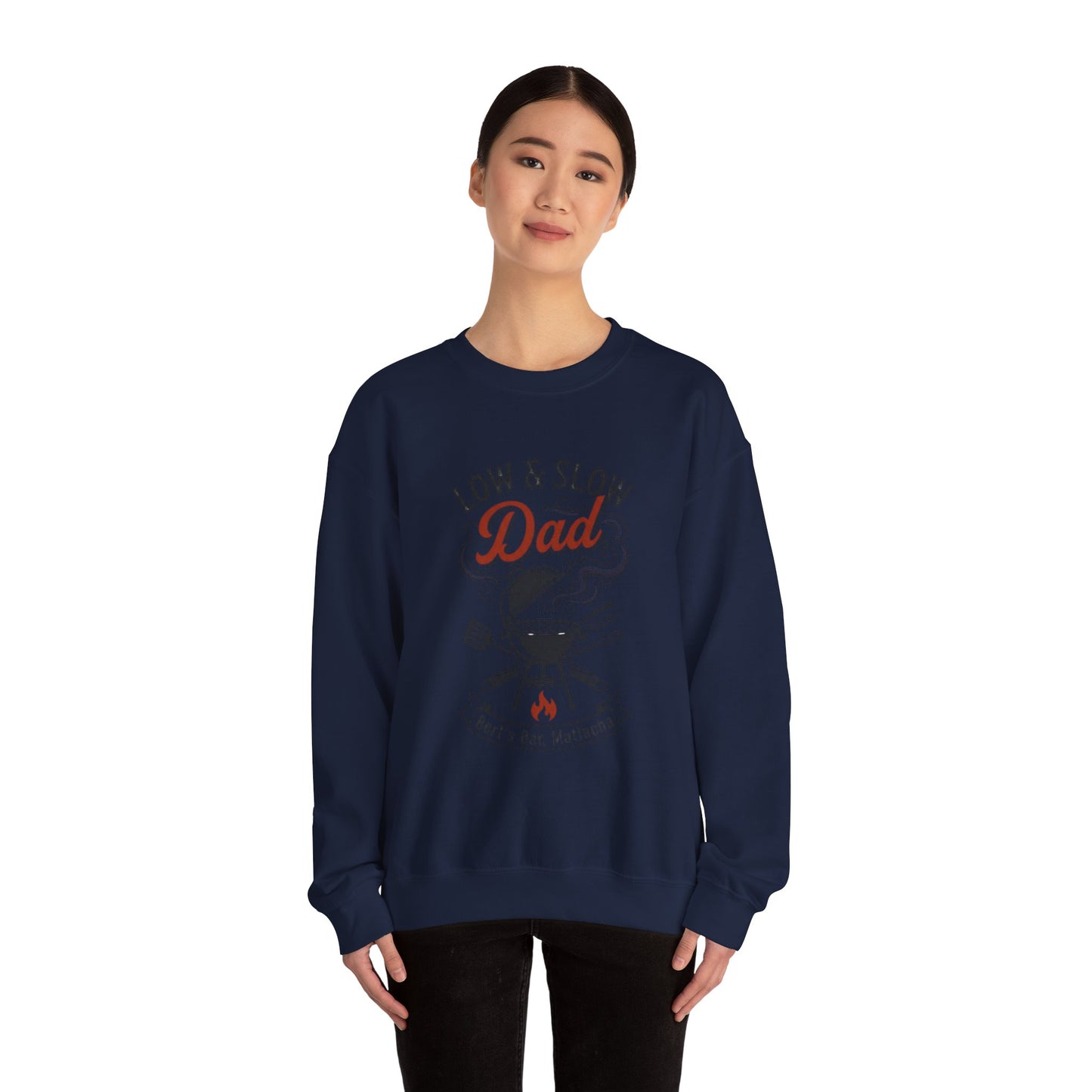 Low & Slow Dad Sweatshirt | Father’s Day BBQ Grilling Shirt, Retro BBQ Graphic