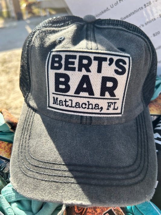 New Bert’s HATS: Black with Black Mesh Unisex