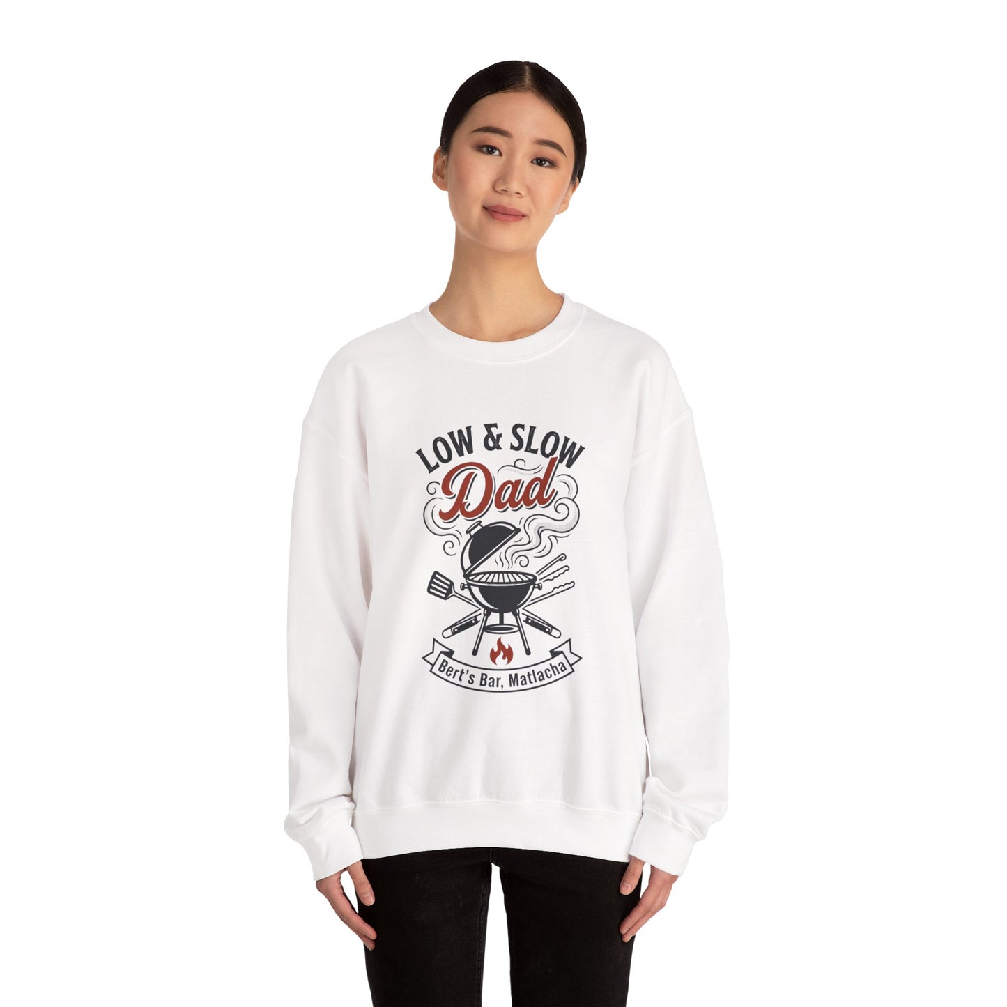 Low & Slow Dad Sweatshirt | Father’s Day BBQ Grilling Shirt, Retro BBQ Graphic