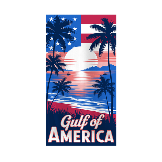 Gulf Of America - Red White Blue Beach Towel - 3812