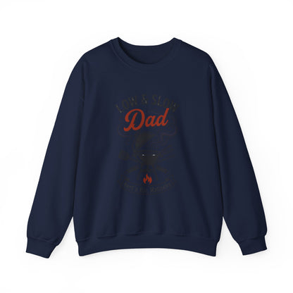 Low & Slow Dad Sweatshirt | Father’s Day BBQ Grilling Shirt, Retro BBQ Graphic