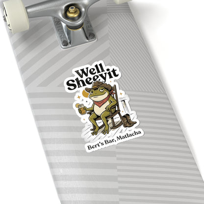 Well Sheeyit Frog Sticker | Vintage Southern, Retro Western, Distressed