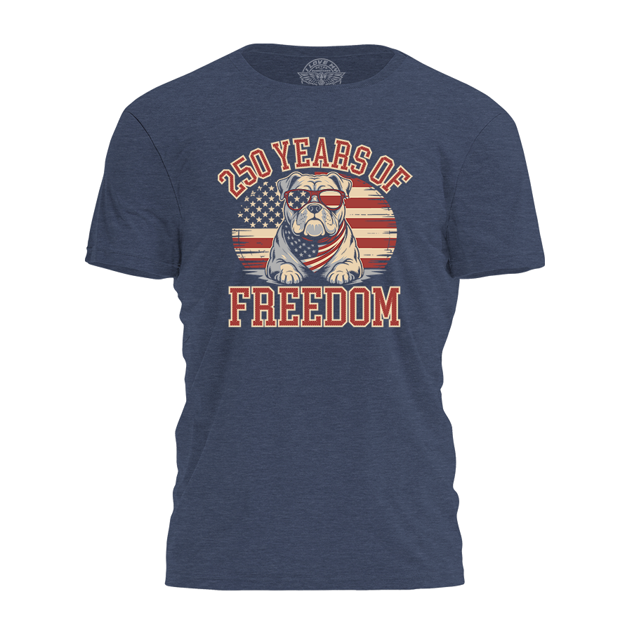 250 Years Of Freedom Tee - 4077: Heather Navy
