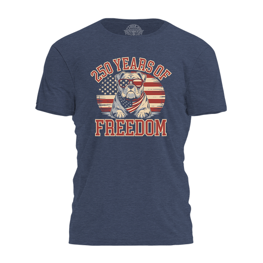 250 Years Of Freedom Tee - 4077: Heather Navy